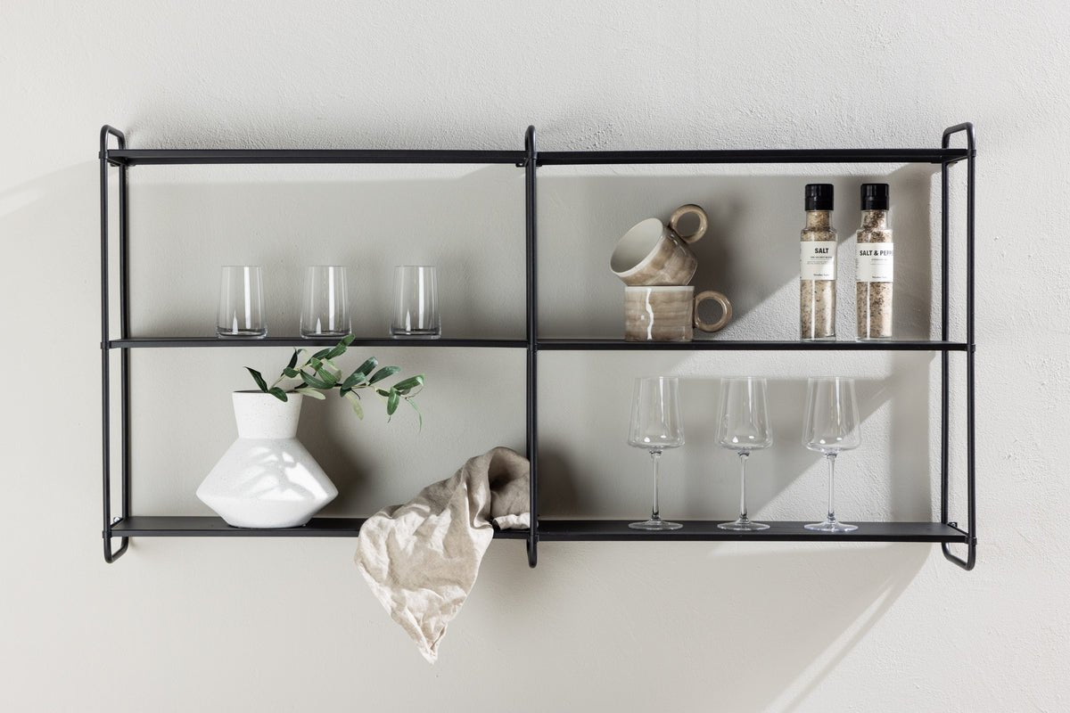 Wandregal Lyon – Wandregal in Beige oder Schwarz, klein & groß