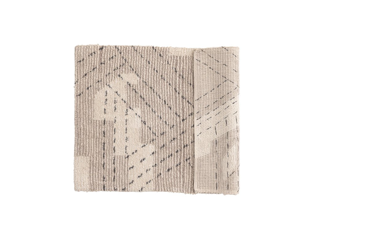 Badematte Amed - aus warmen Beige- und Grautönen aus Baumwolle