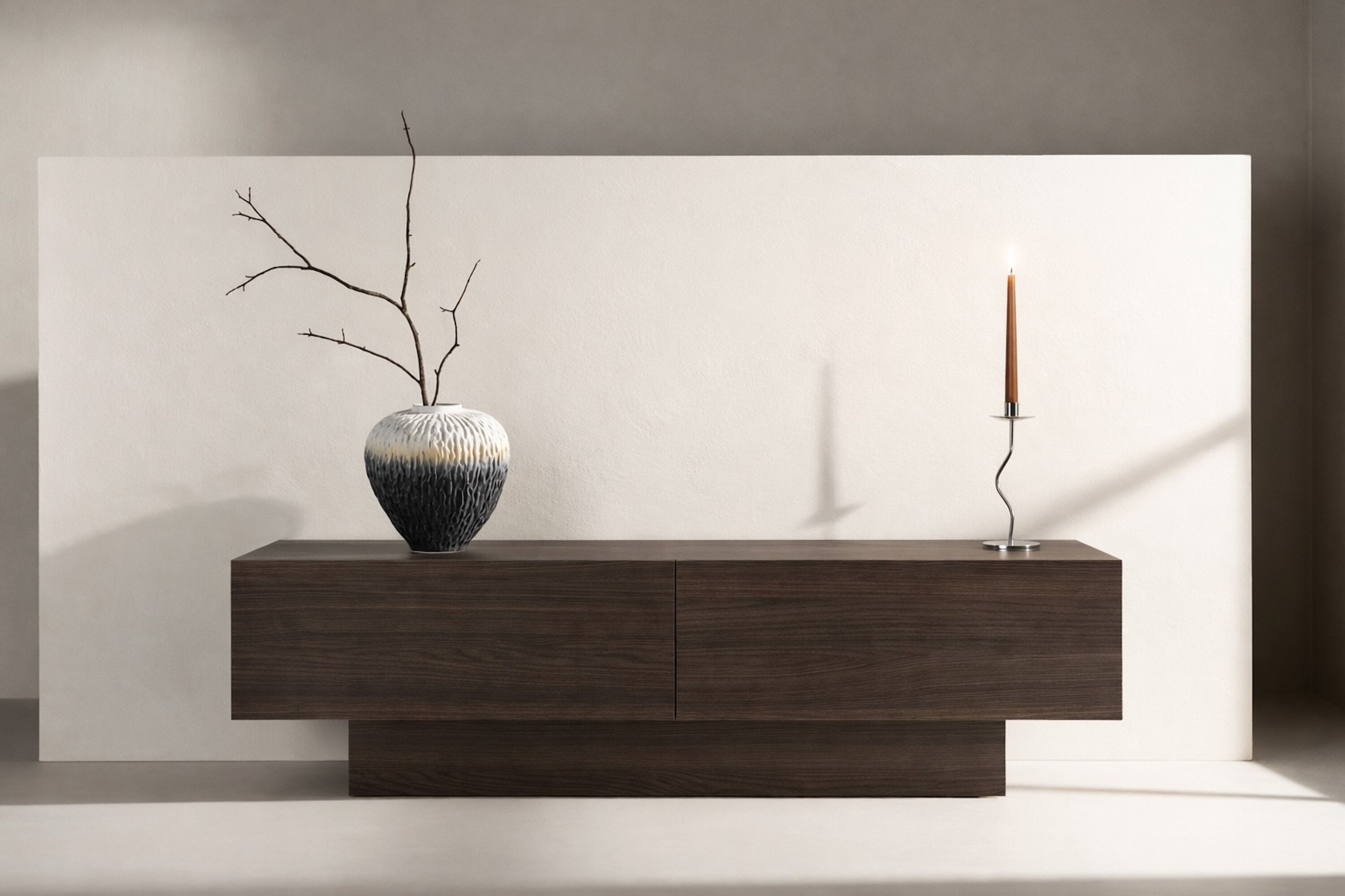 Lowboard Darion - in Mocca für TV, Konsolen und Zubehör