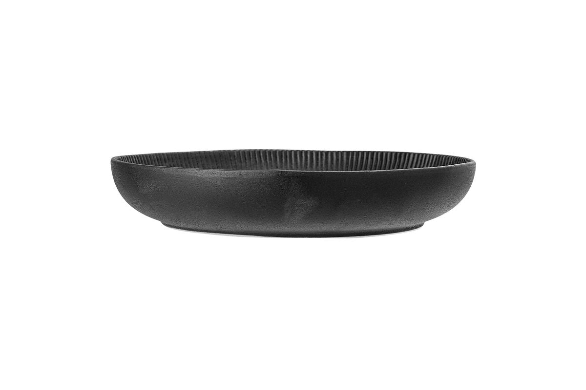 Schale Aven – schwarzes Steingut mit schimmernder Glasur
