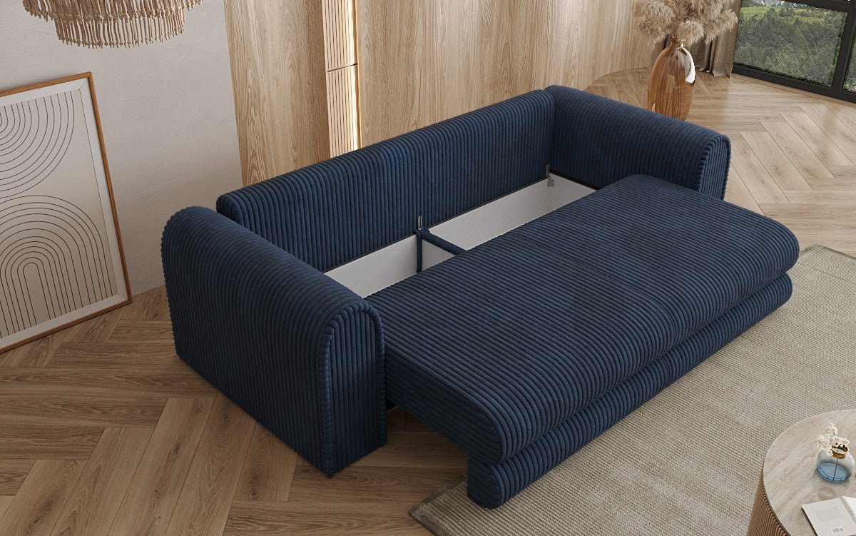 Designer Sofa Lil Buddy 3 Sitzer mit Schlaffunktion und Stauraum in Breitcord