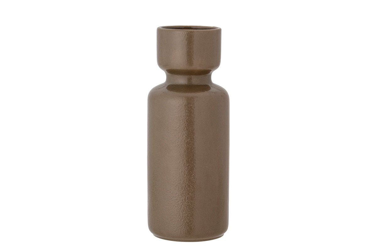 Vase "Greenrusti" - dunkelgrünes Steingut
