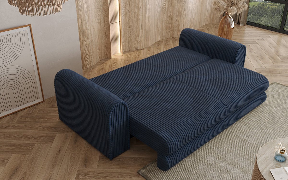 Designer Sofa Lil Buddy 3 Sitzer mit Schlaffunktion und Stauraum in Breitcord