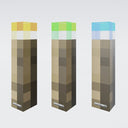 Minecraft LED-Fackel mit Wandhalterung – Aufladbar & original Pixel-Design