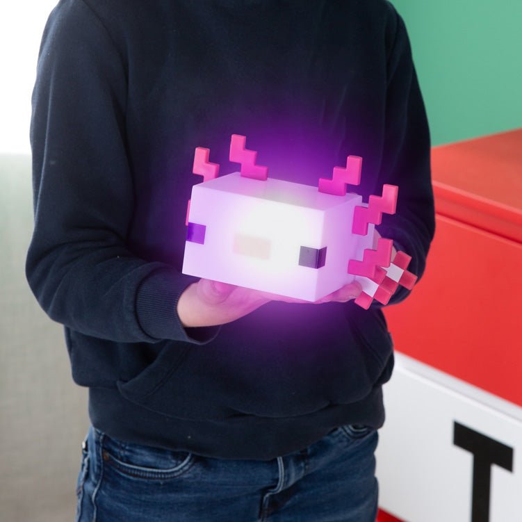 Minecraft LED-Tischlampe „Axolotl“ – mit Akku & USB-C