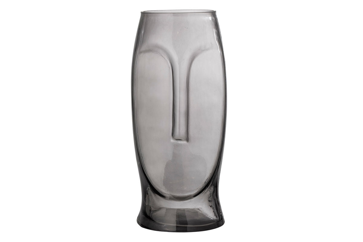 Vase "Facy" - graue Glasvase