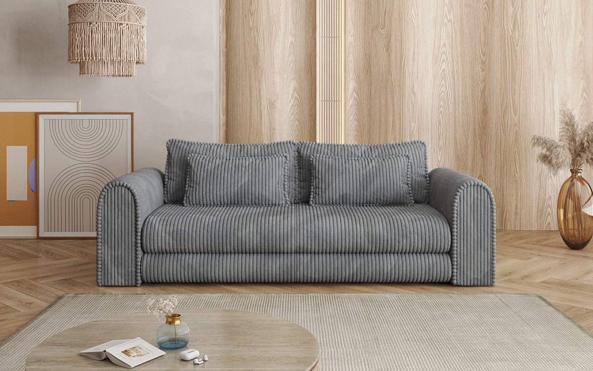 Designer Sofa Lil Buddy 3 Sitzer mit Schlaffunktion und Stauraum in Breitcord