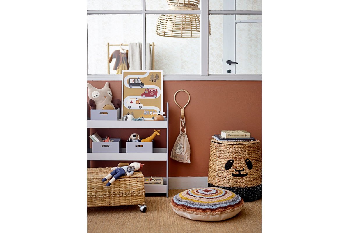 Aufbewahrungskorb Pino – mit Deckel aus Wasserhyazinthe