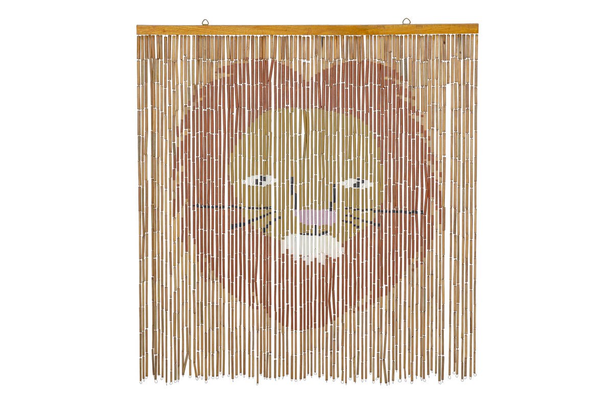 Wanddekoration Kiano – Löwenmotiv aus Bambus