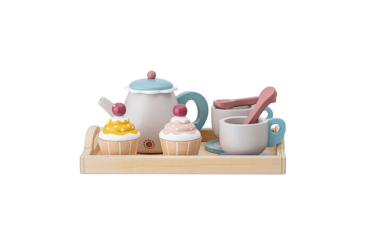 Spielset Ariel - buntes Teeservice mit Tablett & Cupcakes