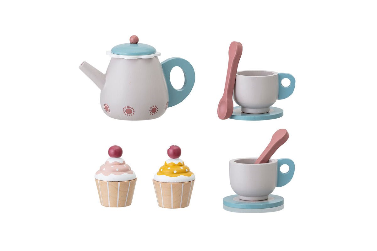 Spielset Ariel - buntes Teeservice mit Tablett & Cupcakes