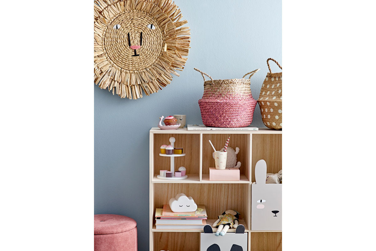 Wanddekoration Davido - handgeflochtener Löwe aus Wasserhyazinthe fürs Kinderzimmer