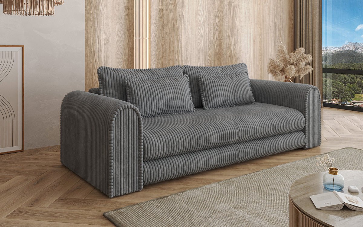 Designer Sofa Lil Buddy 3 Sitzer mit Schlaffunktion und Stauraum in Breitcord