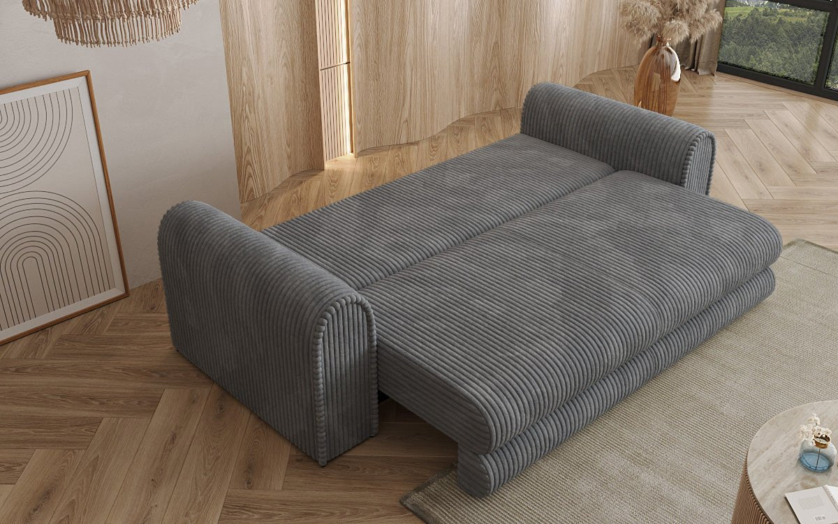 Designer Sofa Lil Buddy 3 Sitzer mit Schlaffunktion und Stauraum in Breitcord