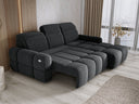 Designer Ecksofa Arosa mit elektrischer Schlaffunktion in Bouclé