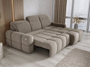 Designer Ecksofa Arosa mit elektrischer Schlaffunktion in Bouclé