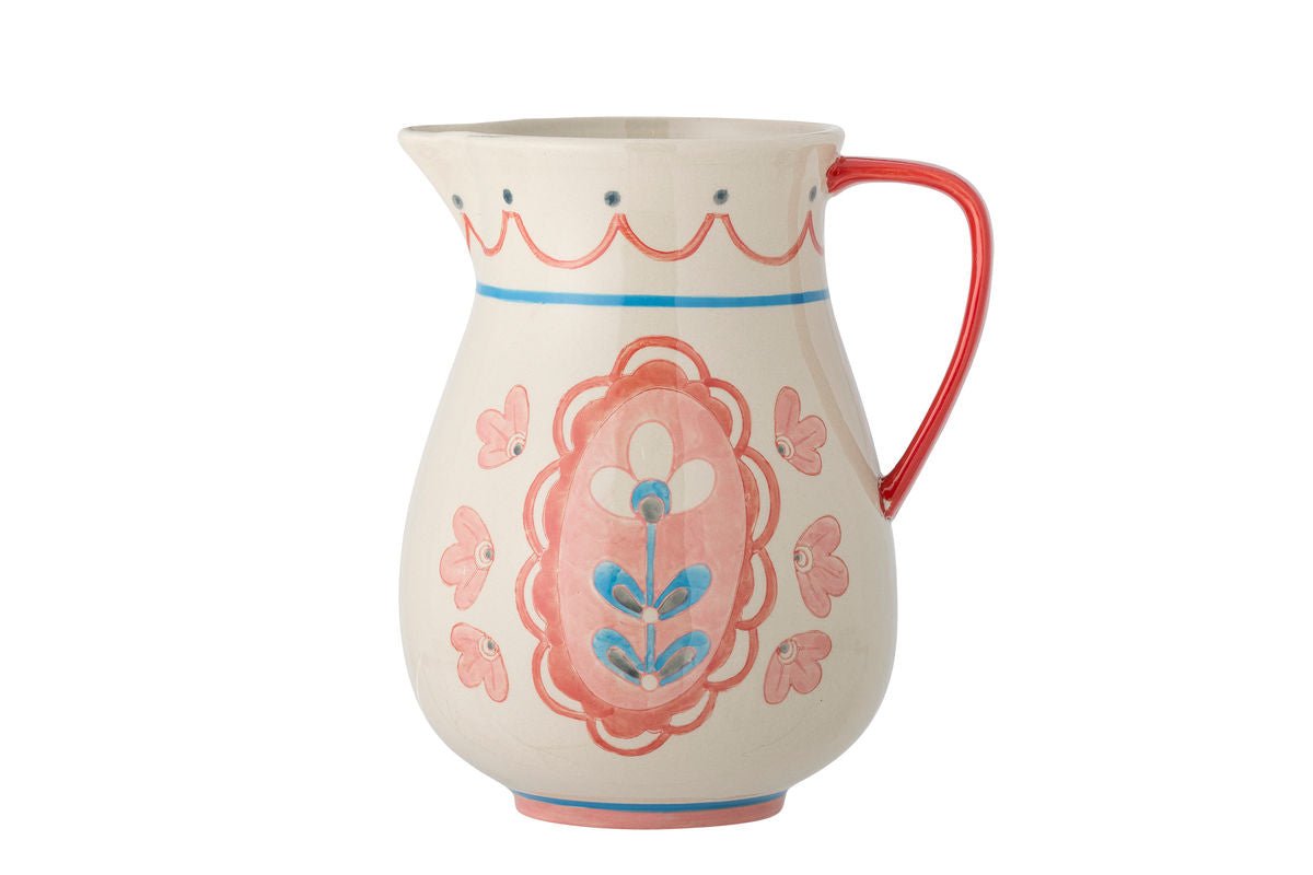 Krug Miren – handdekoriertes Steingut mit Blumenmotiv