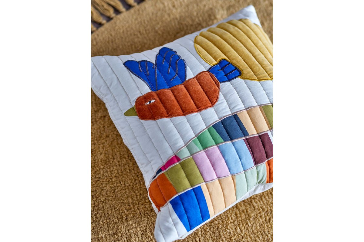Zierkissen Birdy - Baumwollkissen mit Vogelmotiv