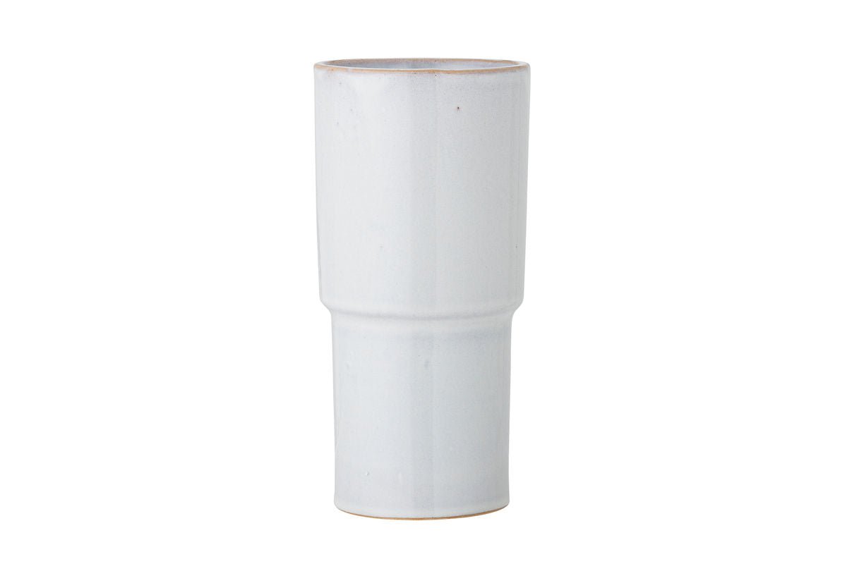 Vase Liz - Weiß, aus Steingut