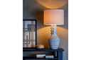 Stehlampe Judi – Steingut mit handbemalter Glasur