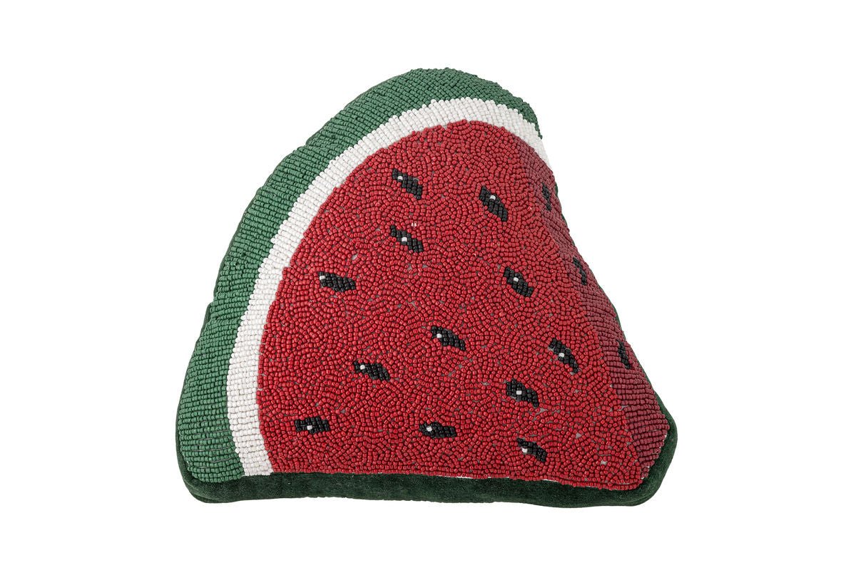 Zierkissen Palermo – Wassermelonen-Design mit Glasperlen