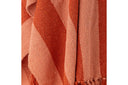 Überwurfdecke Niam - Orange, aus recycelter Baumwolle