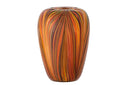Vase Orange Sun – Streifendesign aus Glas