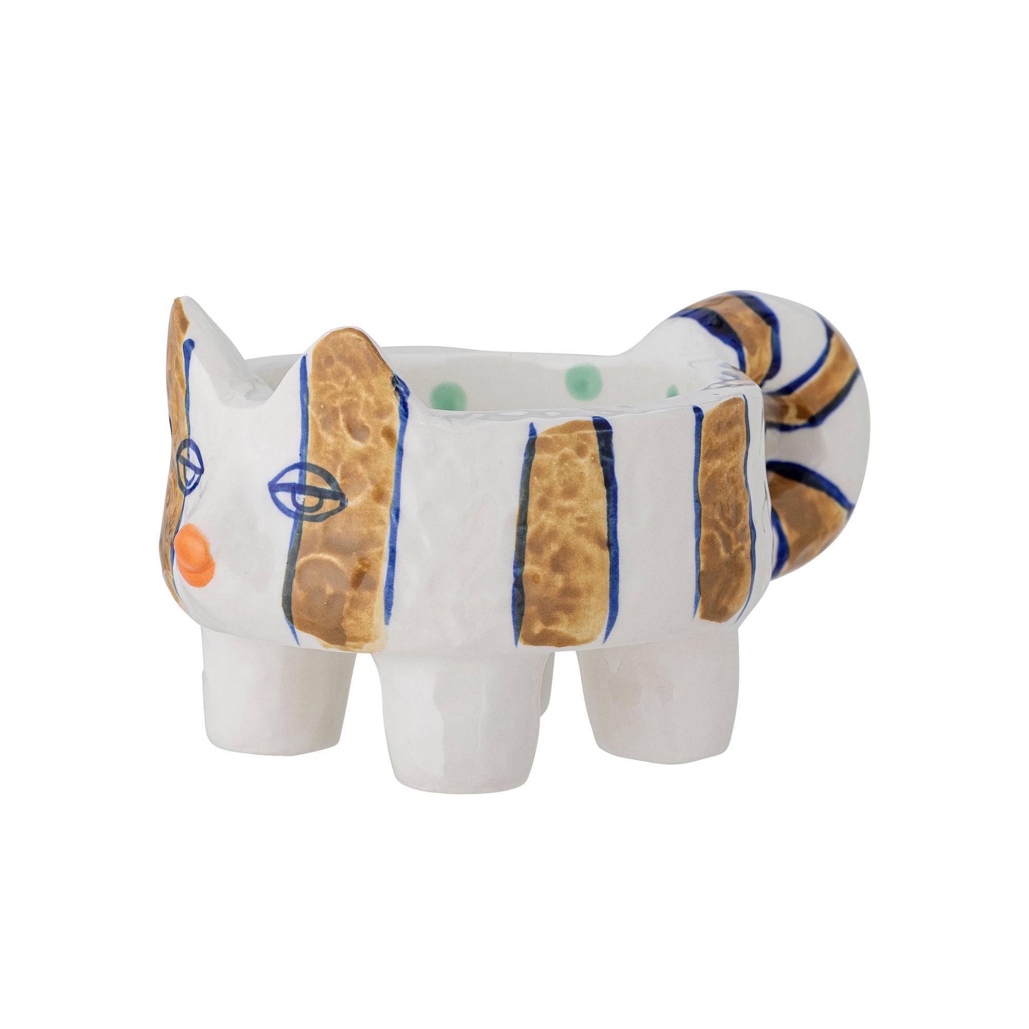 Kerzenhalter-Set Misu – handbemaltes Steingut in verschiedenen Farben (2er-Set)