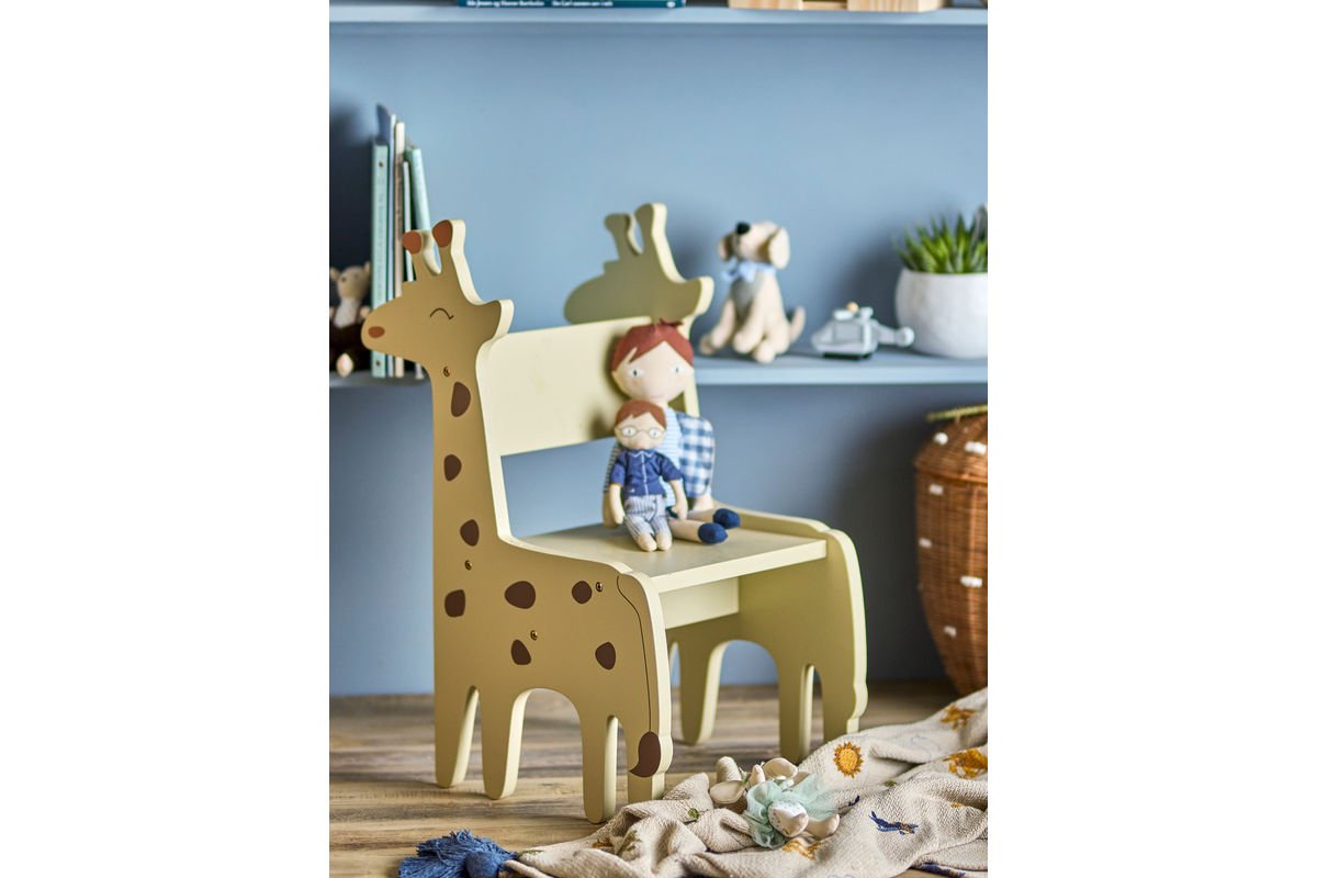 Kinderstuhl „Gigi“ – FSC®-zertifiziertes MDF in Natur- & Grautönen
