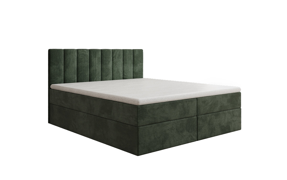 Boxspringbett Sofia in Cord mit Stauraum
