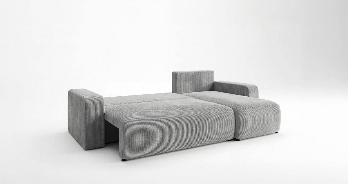 Designer Sofa Calva mit Schlaf- und Klappfunktion in Cord