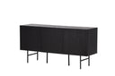Kommode Elvesta – 150 cm, Whitewash oder Schwarz, Modern Skandi