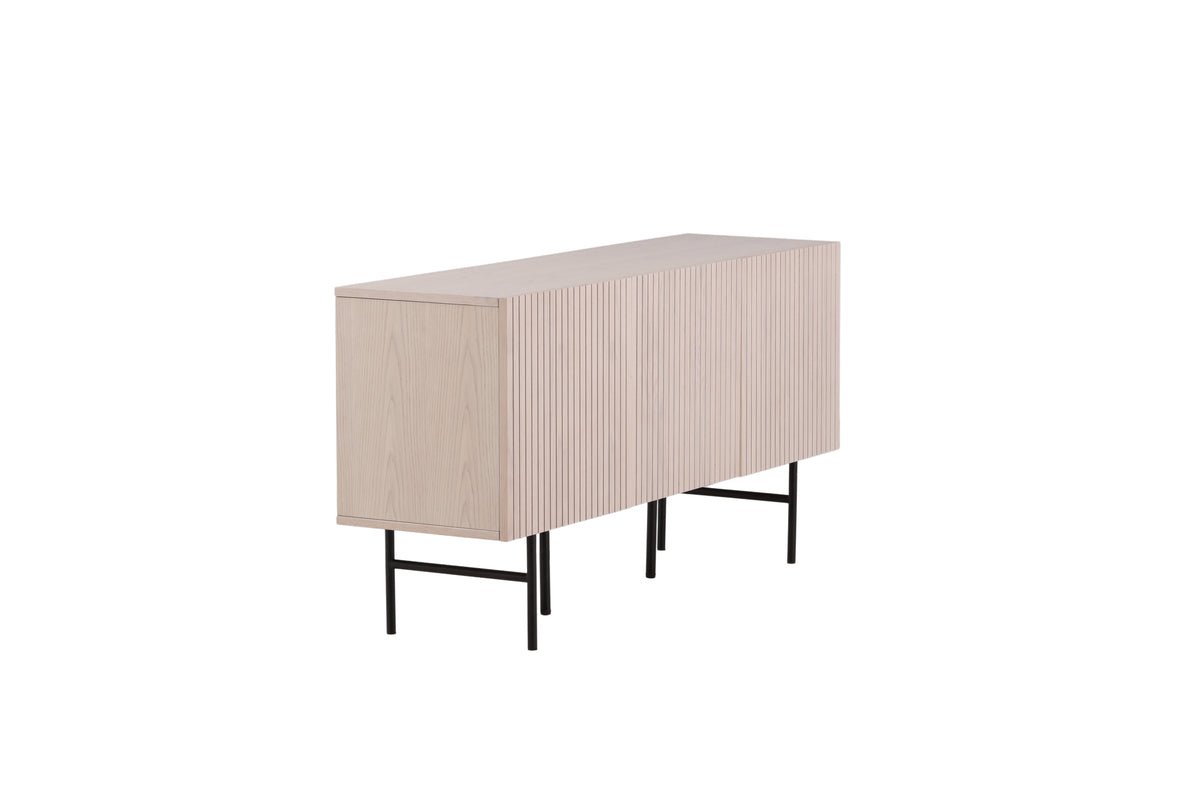 Kommode Elvesta – 150 cm, Whitewash oder Schwarz, Modern Skandi