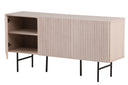 Kommode Elvesta – 150 cm, Whitewash oder Schwarz, Modern Skandi