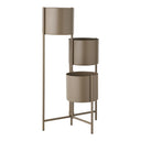 Blumentopf Marven – Braun lackierter Stahl mit modernem 3er-Design