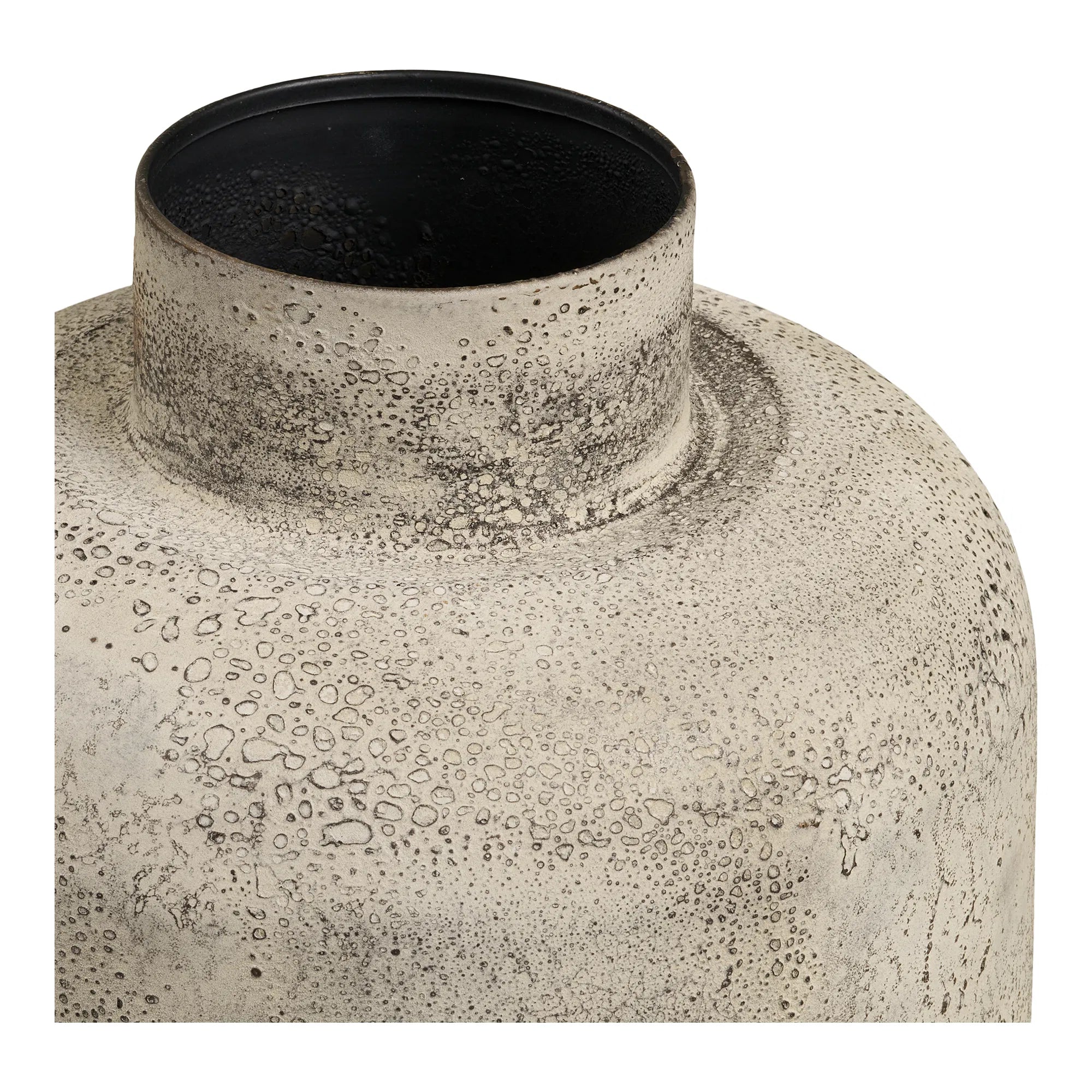 Vase Fjornella - große Vase in antiker Beigeoptik