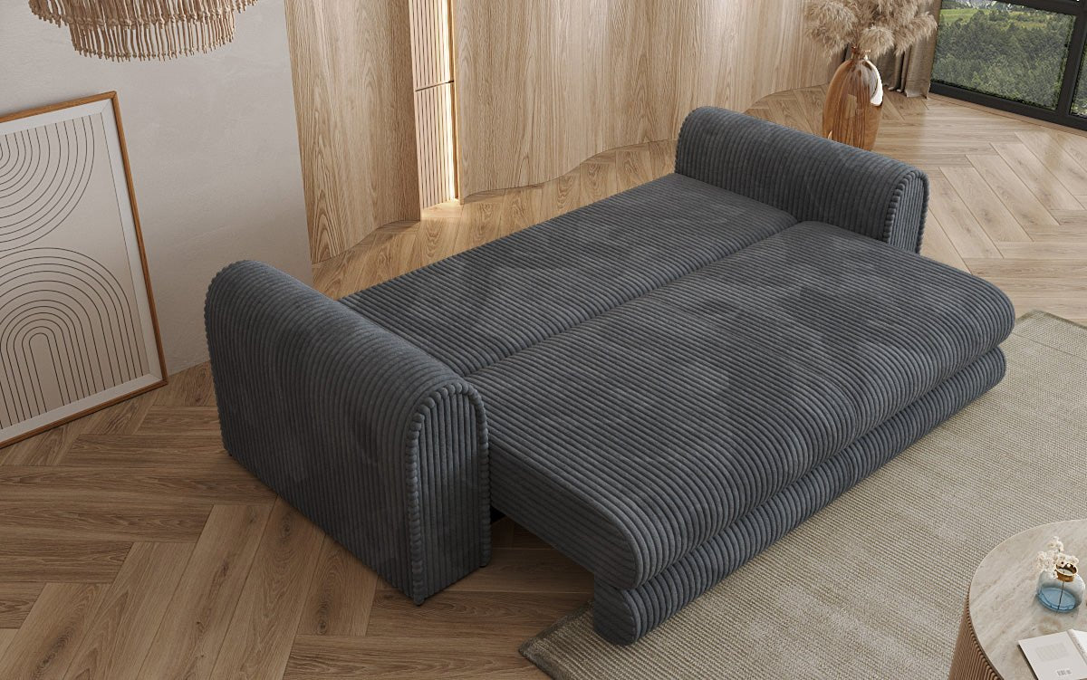 Designer Sofa Lil Buddy 3 Sitzer mit Schlaffunktion und Stauraum in Breitcord