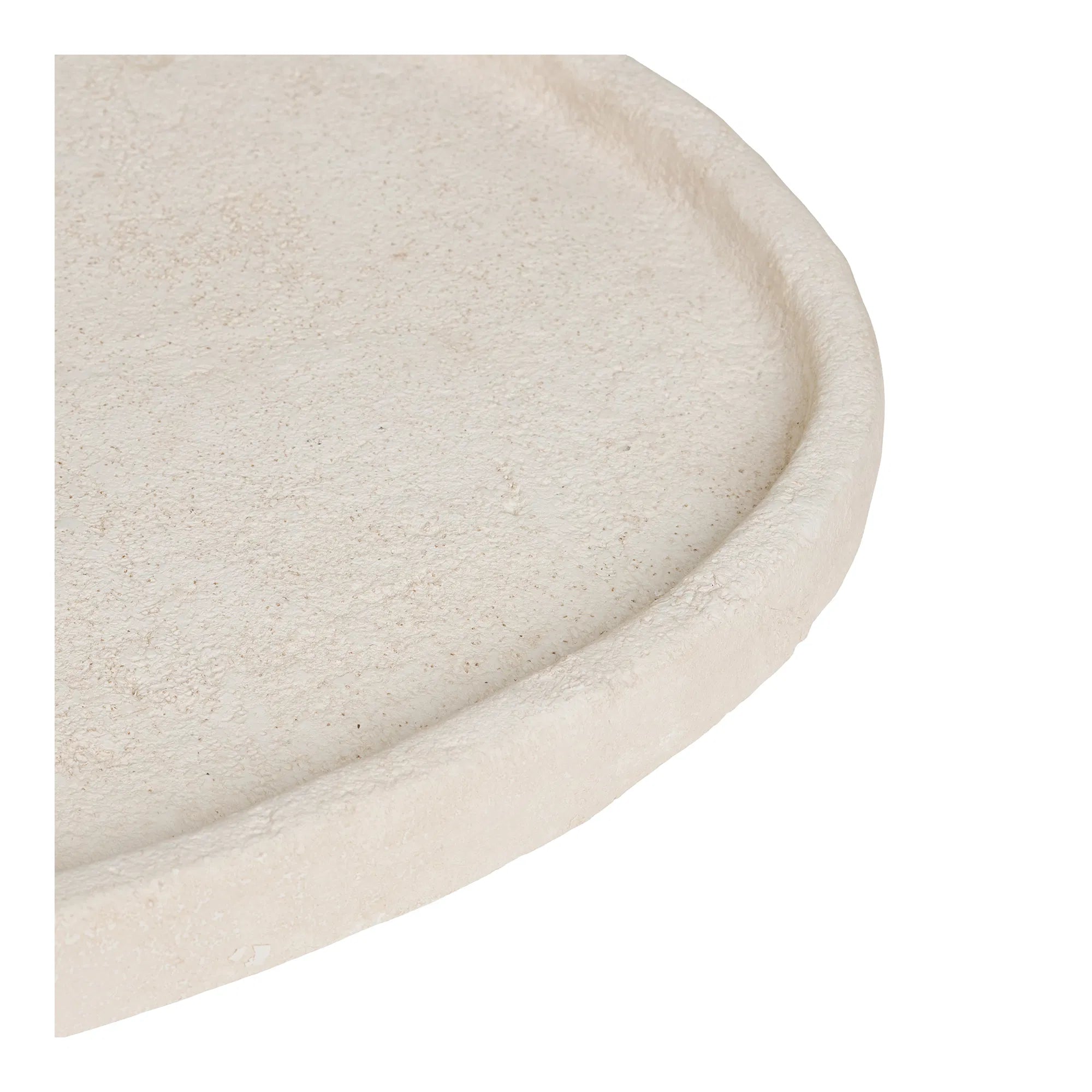 Tablett „Calva“ – Dekoratives Tablett aus Zement in Beige
