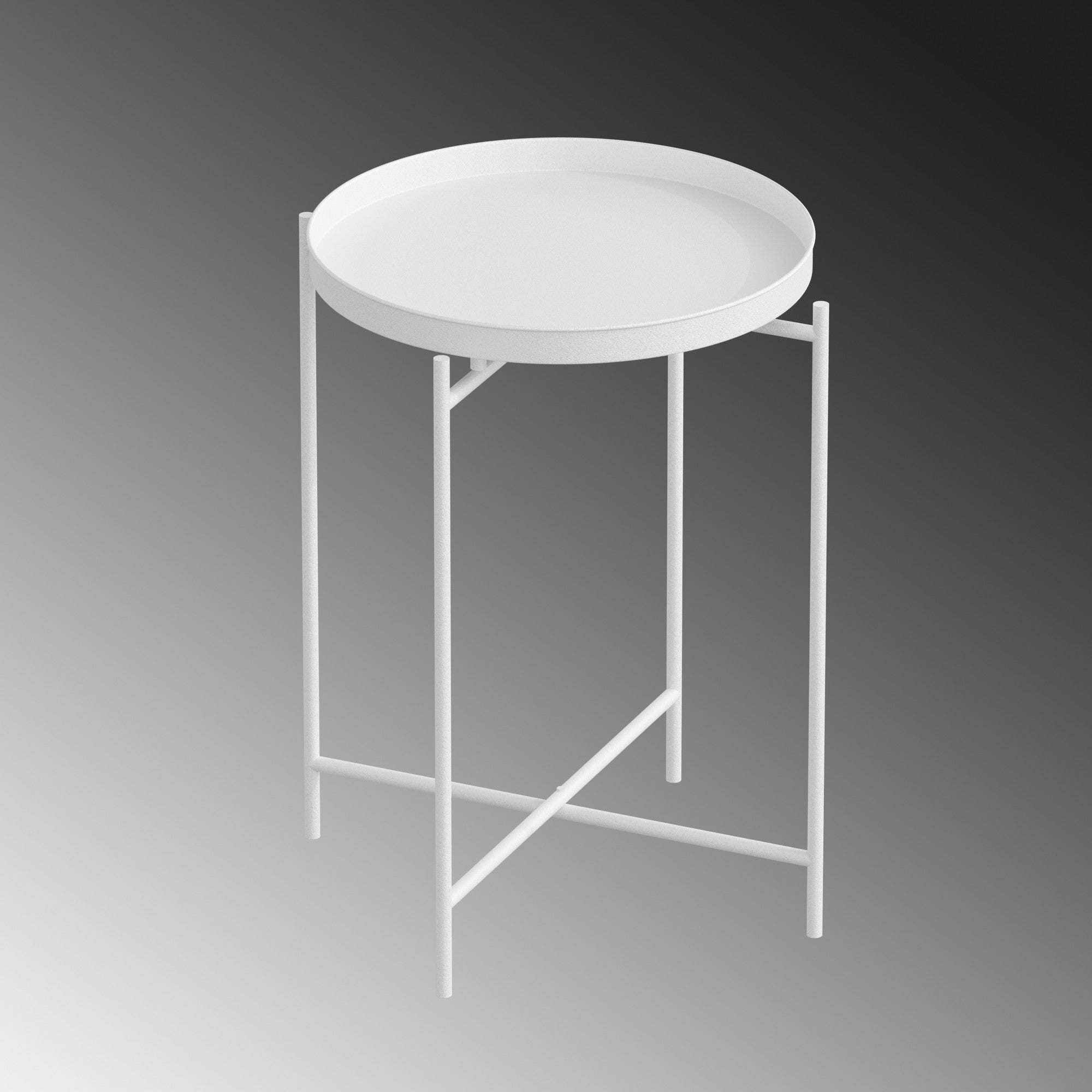 Couchtisch Fenaro – Schlichtes Metalldesign in Weiß oder Grün