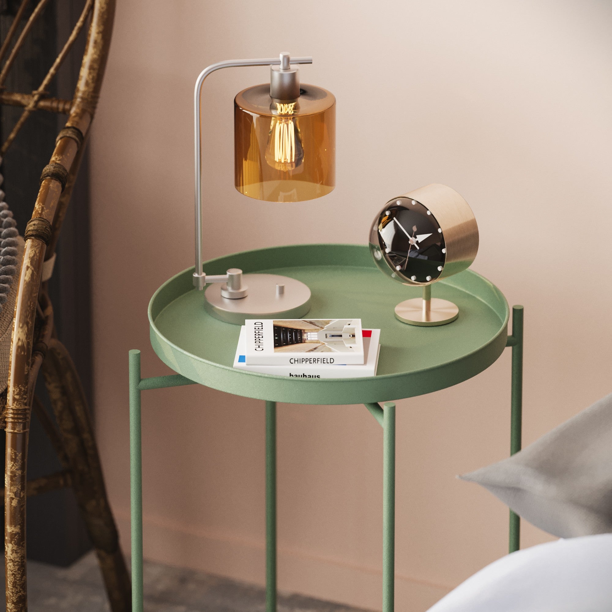 Couchtisch Fenaro – Schlichtes Metalldesign in Weiß oder Grün