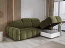 Designer Ecksofa Arosa mit elektrischer Schlaffunktion in Bouclé