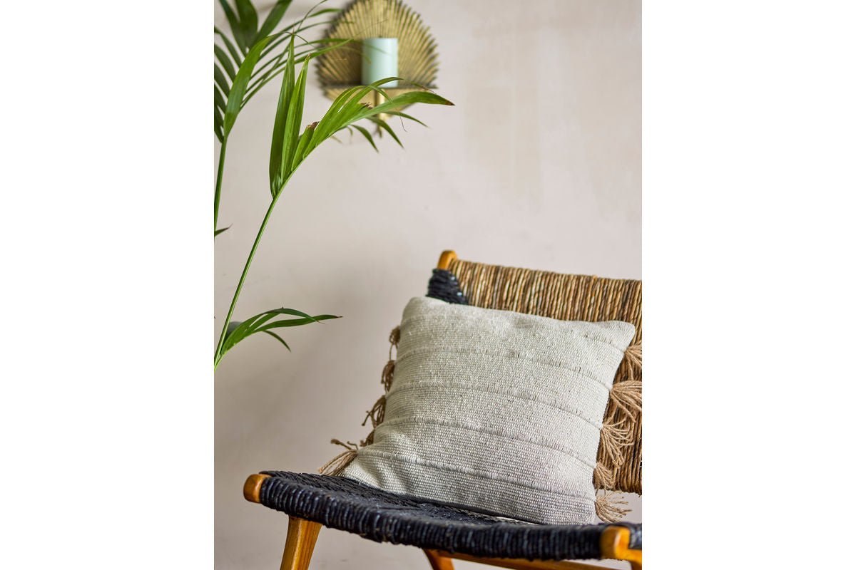 Zierkissen Alento – Naturdesign aus recycelter Baumwolle mit Jute-Details