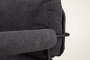 Designer Loungesessel Arvika – Anthrazit, Bouclé mit Stahlgestell