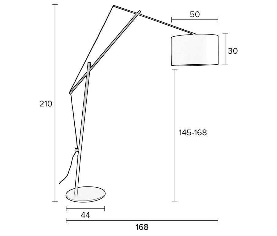 Stehlampe Tokio – aus Eisen in Schwarz