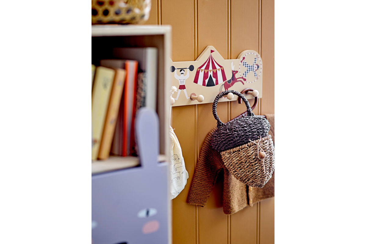 Kinder-Garderobe Naomi - bunte Wandgarderobe mit Zirkusmotiv für Kinderzimmer