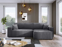 Designer Ecksofa Velanova mit Schlaffunktion und Stauraum aus Cord