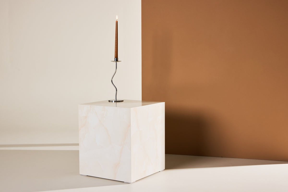Couchtisch/Beistelltisch Nivara – Würfel mit außergewöhnlicher Optik
