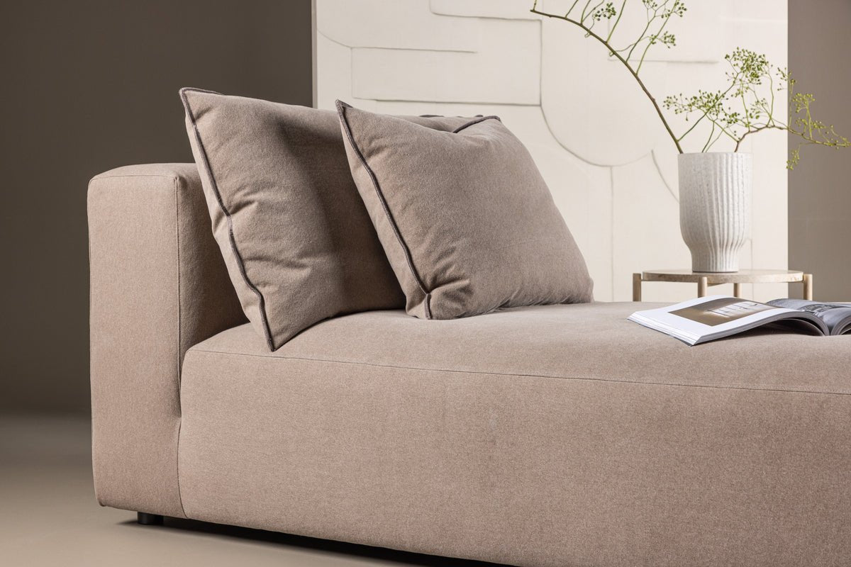 Designer Lounge Sessel Lanzia – Braun mit Leinenoptik