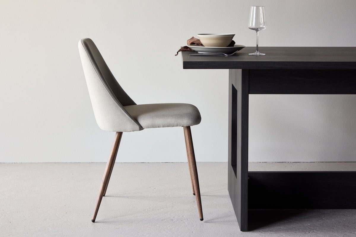 2er Set - Stuhl Liora aus weichem Polyestersamt