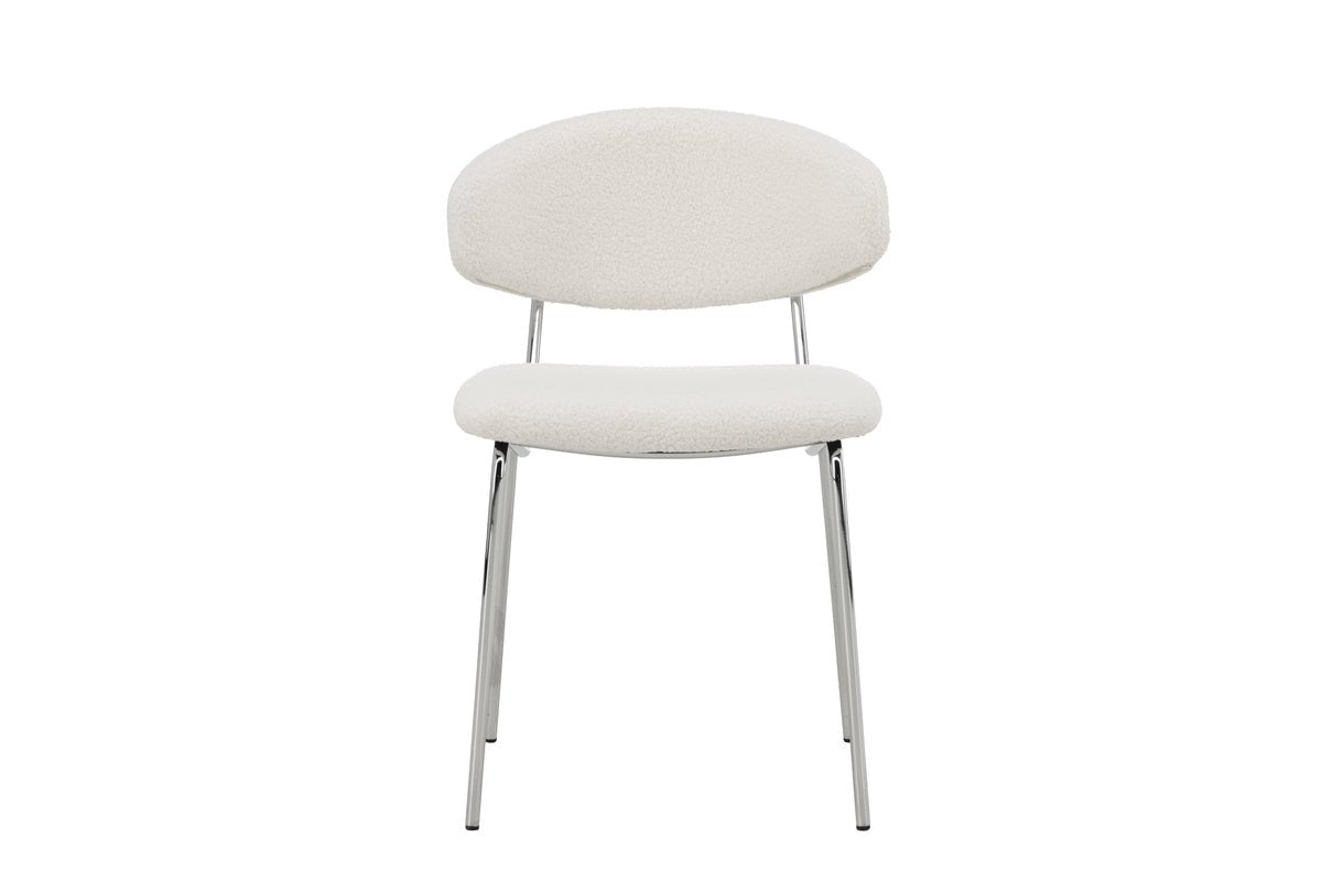 2er Set - Stuhl Seville mit Bouclé-Bezug für Wärme und Struktur